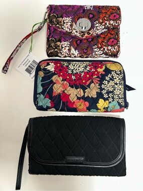 Vera Bradley Your Turn Rosewood Smartphone Wristlet 2 Used Wallet Wristlet 3 Set